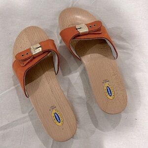 Classic Dr Scholls Wood Exercise Sandals size 7
